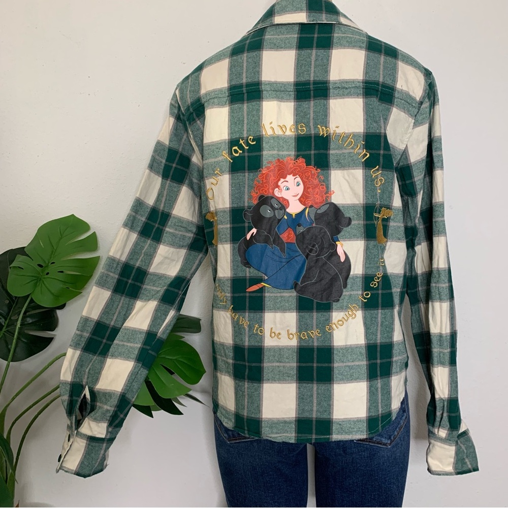 Green plaid Pixar Flannel